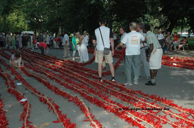 A paprika garland with a length of 696,9 meter was noted in the Guinness’ Book of Records