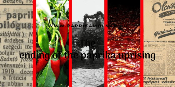 The ending of the paprika uprising